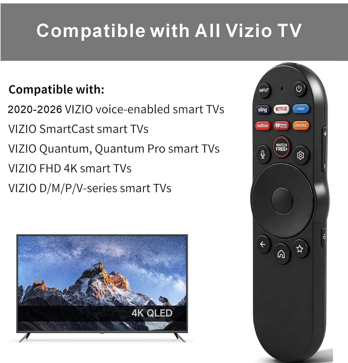 SolarCell Replacement for Samsung TV Remote 2026-2019, Solar Powered, Fast Self-Charging Samsung Smart TV Remote Control, USB-C Rechargeable, Universal, Voice Search, Bluetooth, 2-Year Warranty