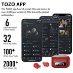 TOZO NC9 Hybrid Active Noise Cancelling Wireless Earbuds, 60H, LED Display