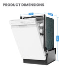 COMFEE' 18 Inch Built-in Dishwasher, Energy Star & NSF, Stainless Steel Tub