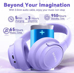 BERIBES Bluetooth Headphones Over Ear Wireless HiFi Stereo Headsets 65H 6EQ