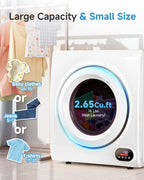 Feelfunn 850W Portable Clothes Dryer with 4 Automatic Drying Modes