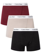 Calvin Klein Men’s 3 Pack Trunks with Logo Waistband
