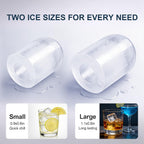 38lbs Per Day Countertop Ice Maker, 9 Ice Cubes in 3.5 Minutes, Self-Cleaning Portable Ice Machine with 2 Bullet Sizes for Kitchen, Camping, RV, and Party