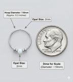 Ultra Thin Opal Nose Ring