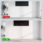 Wire Hider, 157in Delamu Cord Hider Wall, Paintable Wire Covers for Cords, TV Cable Hider Wall Kit, Cable Covers Raceway, Cable Management Hide TV Cords for Wall Mount TV, 10XL15.7 W0.95 H0.55in Brown