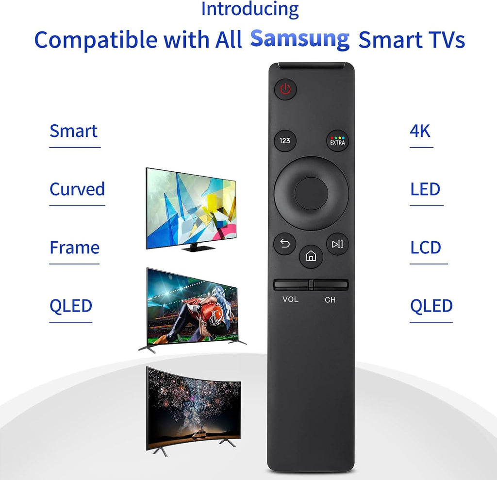 Universal for Samsung-TV-Remote-Control Replacement,Compatible with All Samsung Smart Frame Curved QLED TVs