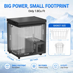 Chest Freezer Low temperature quick freeze 14℉ to -40℉ Compact Freezer - 2 Removable Baskets Match Day Parties, Home Bar Game Day &Beaded Ice Cream & Frozen Storage (Red, 1.8 Cubic Feet)