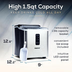 Igloo Ice Maker Countertop, Portable Ice Maker with Handle, 26lbs, Black