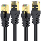 Cat 8 Ethernet Cable 20M, High Speed 40Gbps 2000Mhz Internet Cable, Lan Cable with Gold Plated RJ45 Connector,Weatherproof Outdoor&Indoor,for/PC/Modem/Router/Gaming, Faster Than Cat7/Cat6/Cat5