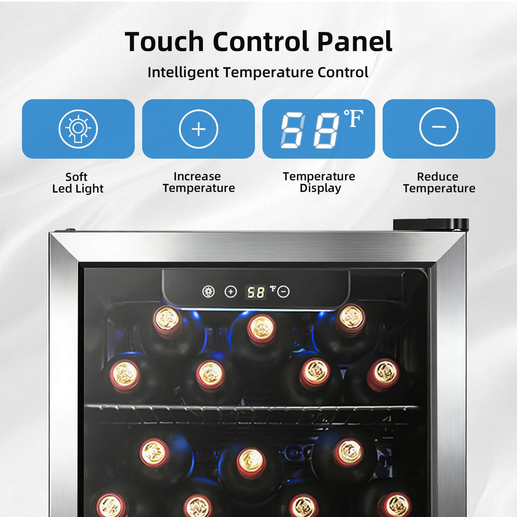 Antarctic Star 12 Bottle 48 Can Beverage Refrigerator Cooler - Mini Fridge Glass Door for Beer Soda Drinks or Wine,Freestanding Beverage Fridge for Home and Bar with Adjustable Shelving, 1.3 Cu. Ft.