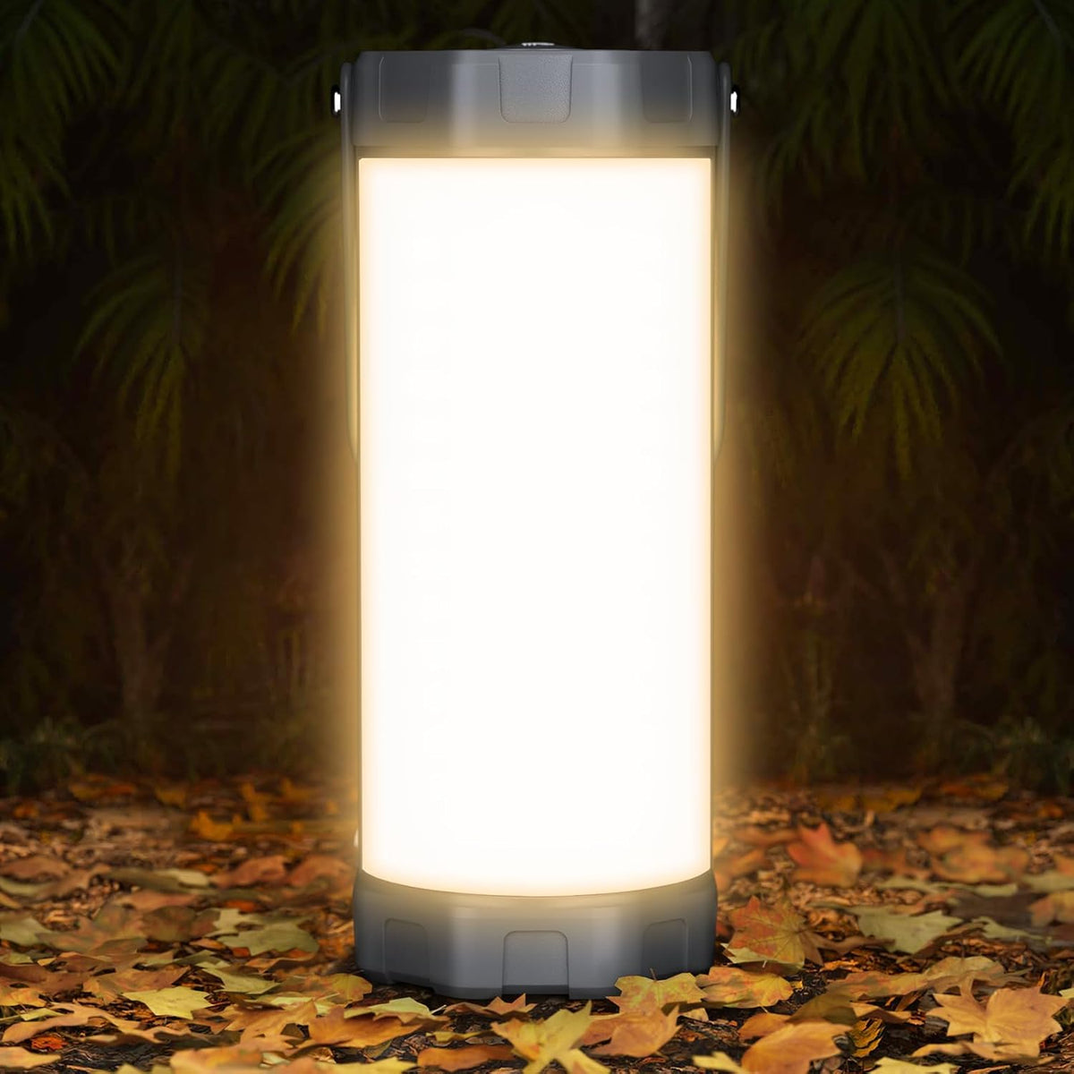 Glocusent Survival Camping Light, 1200LM Brightness Camping Lantern, 80Hrs Runtime & Rechargeable, IP68 Waterproof, 5 Levels & SOS, Compact Camping Lights for Tents, Hiking, Blackout, Hurricane