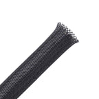 100ft - 1/2 inch PET Expandable Braided Sleeving – Black – Alex Tech Braided Cable Sleeve