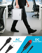 Antarctic Star Compact Mini Fridge, 10L Portable Small Refrigerator, 2.6 Gal Desktop Fridge with AC/DC Adapters, Small Cosmetics Cooler for Beverage, Food, Makeup, Bedroom, Office, Dorm, Black