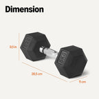 Amazon Basics Rubber Encased Hex Dumbbell Weights Set