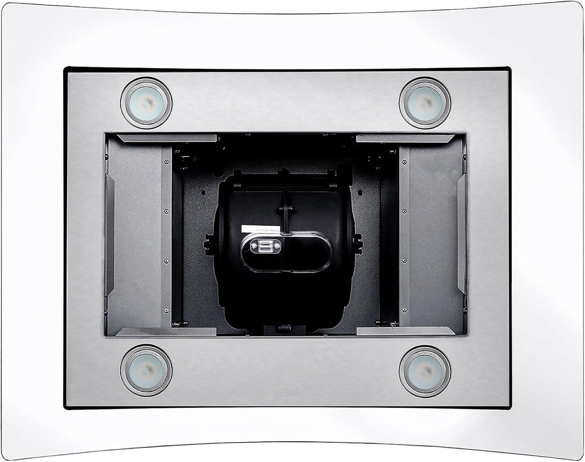30 in. Lumin Coll 380 CFM Ducted Island Range Hood, LED, Stainless Steel