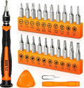 JOREST 24Pcs Precision Screwdriver Set with Torx T1 T2 T3 T5 T6 T8 T9 T15, Triwing Y00, Star P2/P5, Phillips PH00, Mini Repair Tool for PS4, Switch, Ring Doorbell, Xbox, Laptop, Glasses, Watch