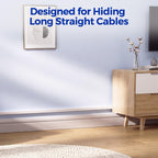 Wire Hider, 157in Delamu Cord Hider Wall, Paintable Wire Covers for Cords, TV Cable Hider Wall Kit, Cable Covers Raceway, Cable Management Hide TV Cords for Wall Mount TV, 10XL15.7 W0.95 H0.55in Brown