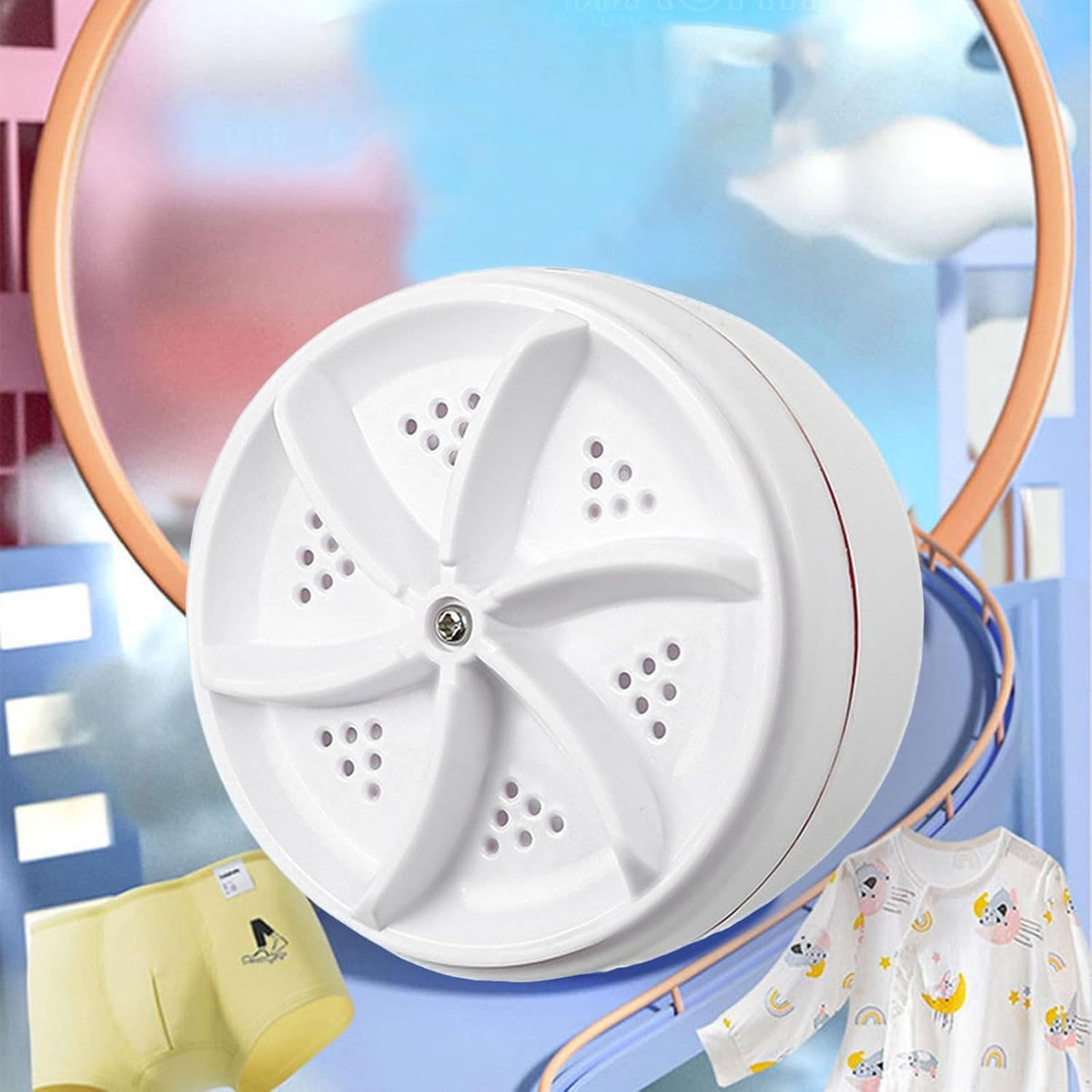 Mini Dishwasher & Washing Machine, Portable Usb Sink Washing Machine, White