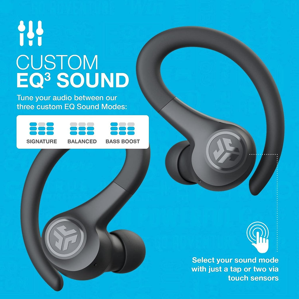 JLab, Go Sport+, True Wireless Workout Earbuds, Bluetooth Sport Earbuds, Clear Calling, Sand