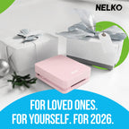 Nelko PP01 Photo Printer, 2x3 Portable Photo Printer, Mini Printer, Purple