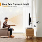 Perlegear Universal Swivel TV Stand Base for 32–70 inch TVs to 99lbs