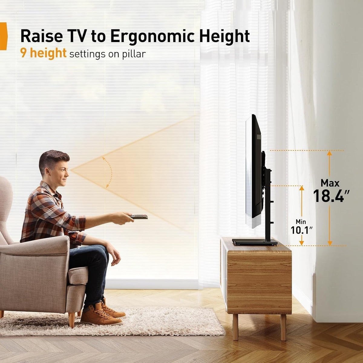 Perlegear Universal Swivel TV Stand Base for 32–70 inch TVs to 99lbs
