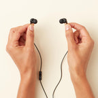 Amazon Basics Wired Earbuds with Microphone, In-Ear Headphones, 3.5mm Jack, High Definition Sound, Secure Fit, 4.2 ft Cable, S/M/L Ear Tips, Black