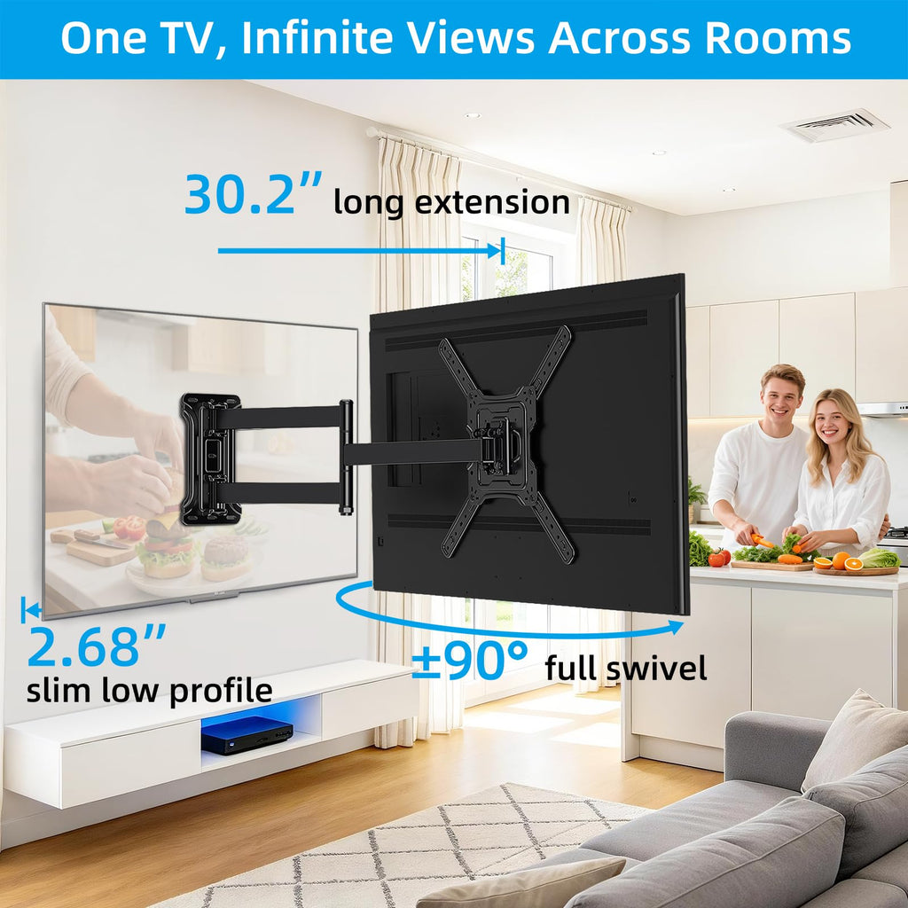 HOME VISION Heavy Duty Tilt TV Wall Mount for 32-86 Inch Flat/Curved Screen