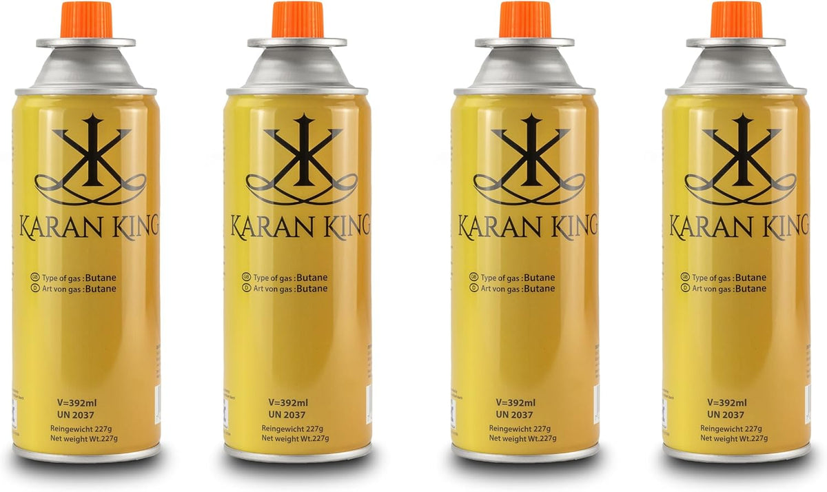 KARAN KING - Butane Gas Bottles Canisters for Camping Heater, Cooker, BBQ