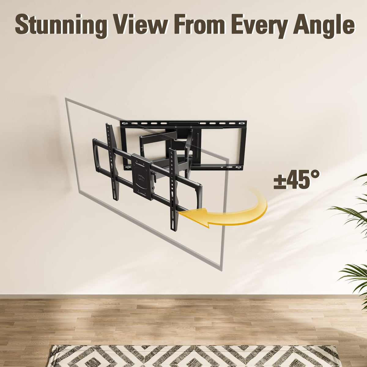 Mounting Dream Full Motion TV Wall Mount for 32-70 Inch TVs up to 110lbs