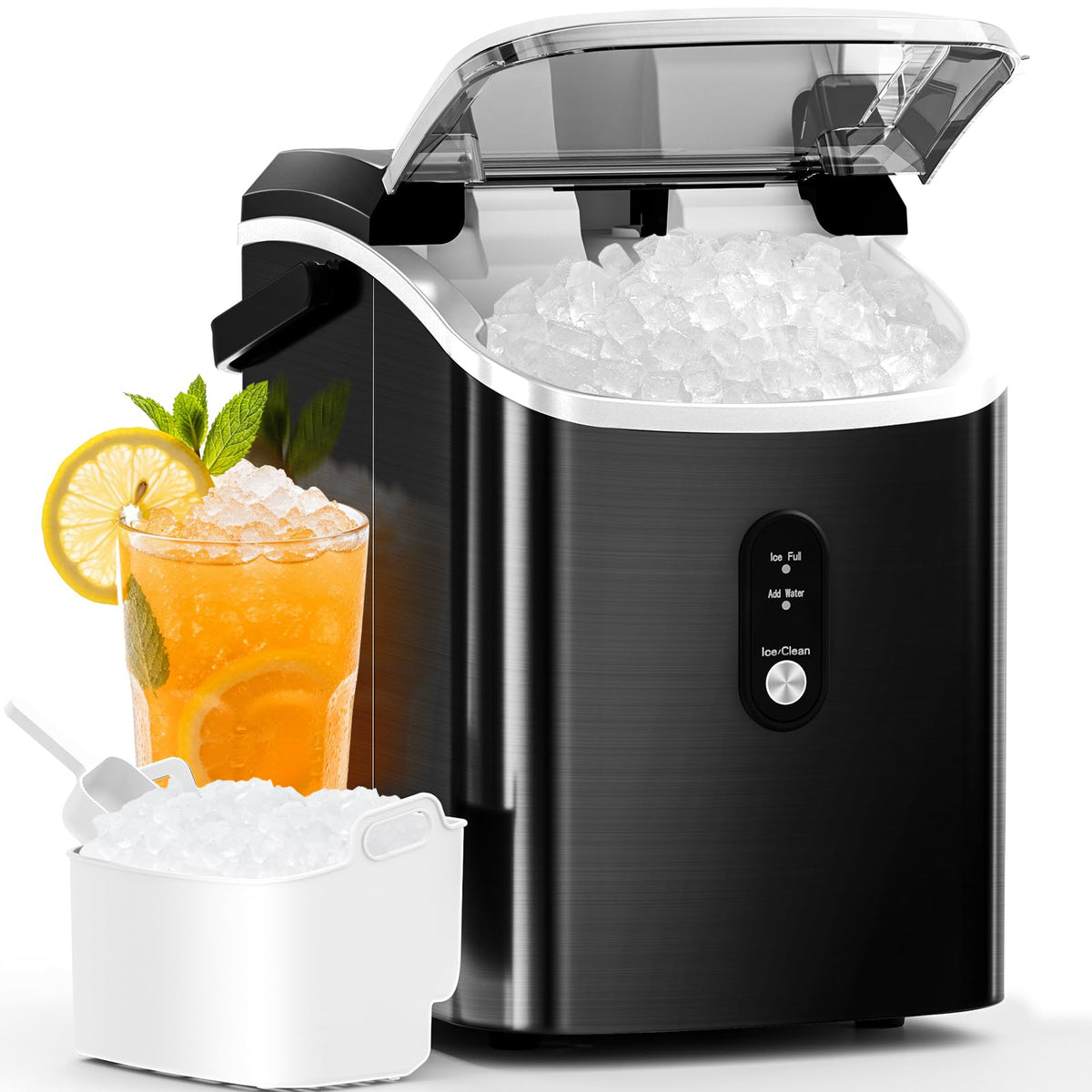 Antarctic Star Nugget Ice Maker Countertop with Soft Chewable Ice