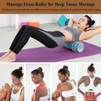 Senken Foam Roller for Pilates & Deep Tissue – EVA 3D Textured Muscle Massage Roller, Trigger Point Pain Relief, Firm Exercise Roller for Back & Legs (30x10cm)