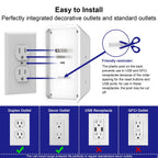 Multi Plug Wall Outlet Surge Protector with 6-Outlet & 4 USB Ports(2USB-C)