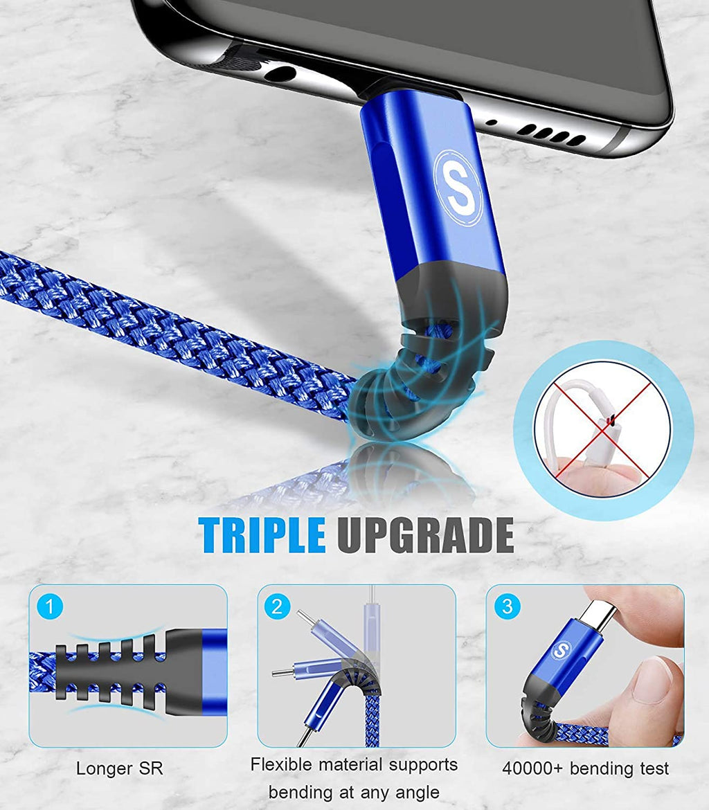 2-Pack 1M USB C Cable 3.1A Fast Car Charger Cable Compatible for iPhone 17 air 16 15 Plus Pro Max, Samsung Flip/Fold 7 6 5 4 3 S26 S25 S24 S10 S20 S21 S22 S23 A16/15/14/13/12 A35/A34 A56/55/54, Pixel
