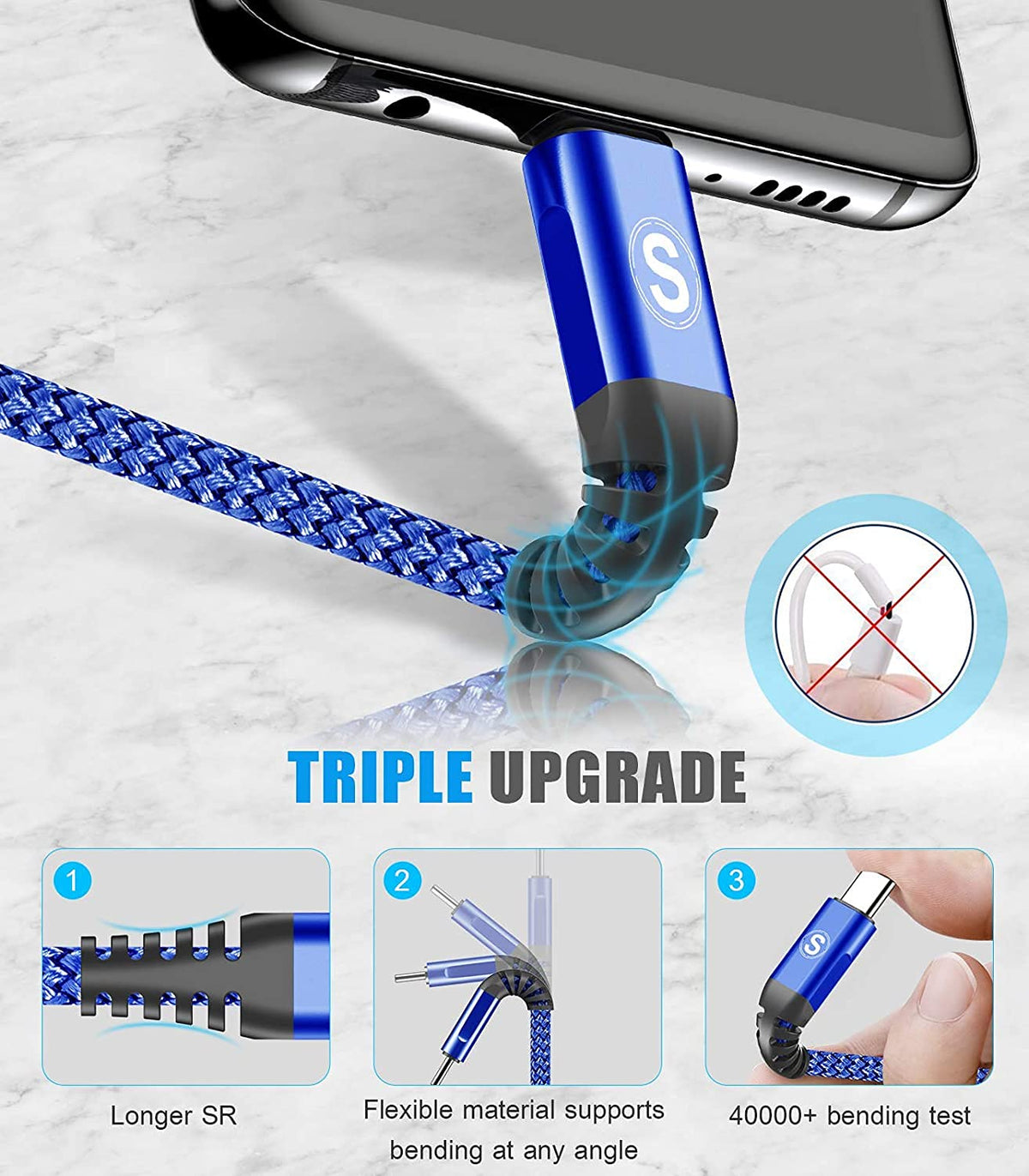 2-Pack 1M USB C Cable 3.1A Fast Car Charger Cable Compatible for iPhone 17 air 16 15 Plus Pro Max, Samsung Flip/Fold 7 6 5 4 3 S26 S25 S24 S10 S20 S21 S22 S23 A16/15/14/13/12 A35/A34 A56/55/54, Pixel