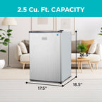 BLACK+DECKER 2.5 Cu. Ft. Compact Refrigerator, BCRK25V, Stainless Look