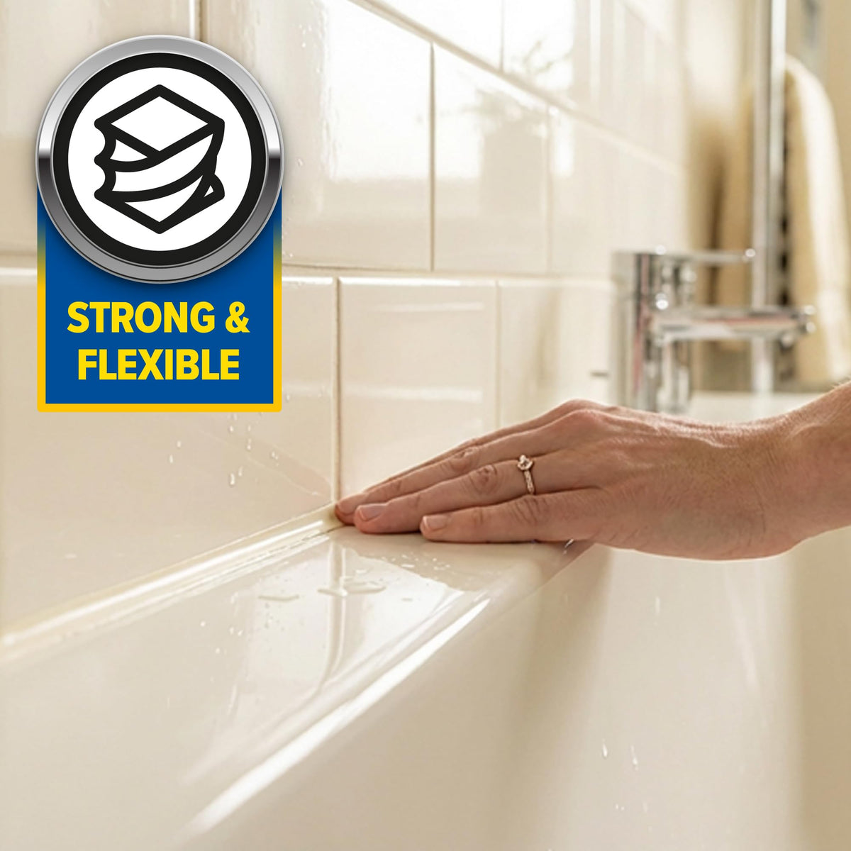 Dryzone Silicone Sealant White Anti Mould (310ml) - Premium Sanitary-Grade