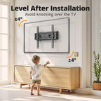 IWORKBOARD 55 65 75 85 inch Tilting TV Wall Mount for 32-90 '' TVs, Low Profile TV Mount Bracket, Safe Lock & Quick Release,Max VESA 600x400mm, 24 inch Studs,132 lbs, Fit Most 55+ 75+ 85+ 86 TVs