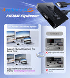 avedio links 4K@60Hz HDMI Splitter 1 in 2 out, Mirror Same Screen Only