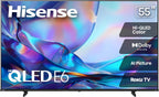 Hisense 55" Class E6SR Series Hi-QLED 4K UHD Smart Roku TV (55E6SR, 2026 Model) - Dolby Vision, Game Mode Plus, VRR, ALLM, DTS Virtual:X, Apple AirPlay, Compatible with Alexa and Google Assistant