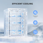 Antarctic Star 12 Bottle 48 Can Beverage Refrigerator Cooler - Mini Fridge Glass Door for Beer Soda Drinks or Wine,Freestanding Beverage Fridge for Home and Bar with Adjustable Shelving, 1.3 Cu. Ft.