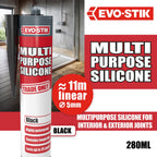 EVO-STIK Multipurpose Silicone Sealant White - Waterproof & Mould Resistant