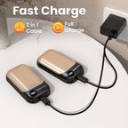 Hand Warmers, 2 Pack Magnetic Electric Handwarmer, 6000mAh USB Hand Warmers Rechargeable, 4 Heat Settings, LED Digital Display, Suitable for Outdoor Indoor - Hunt, Camp, Golf or Gift Giving