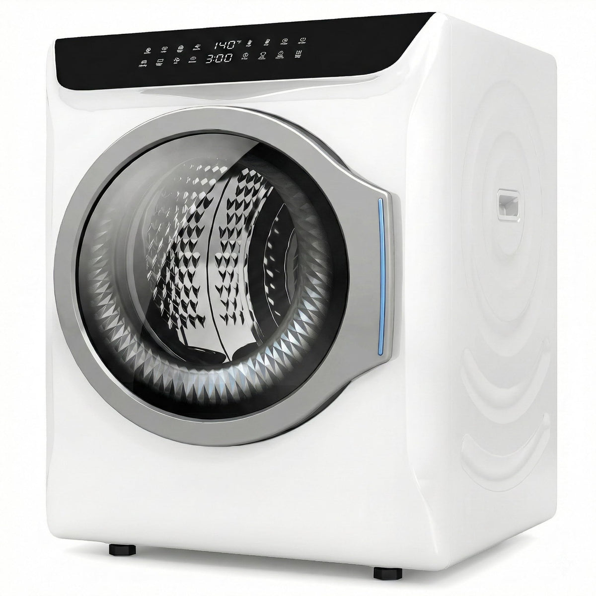 Auertech 3.6 CU. FT Clothes Dryer, Large Capacity Laundry Dryer with 12 Drying Modes & Stainless Steel Tub, Dryer Machine, Electric Dryer with LED Control for Busy Family Home, White