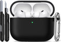 R-fun for AirPods Pro 3 Case Soft Silicone Protective Cover, Black