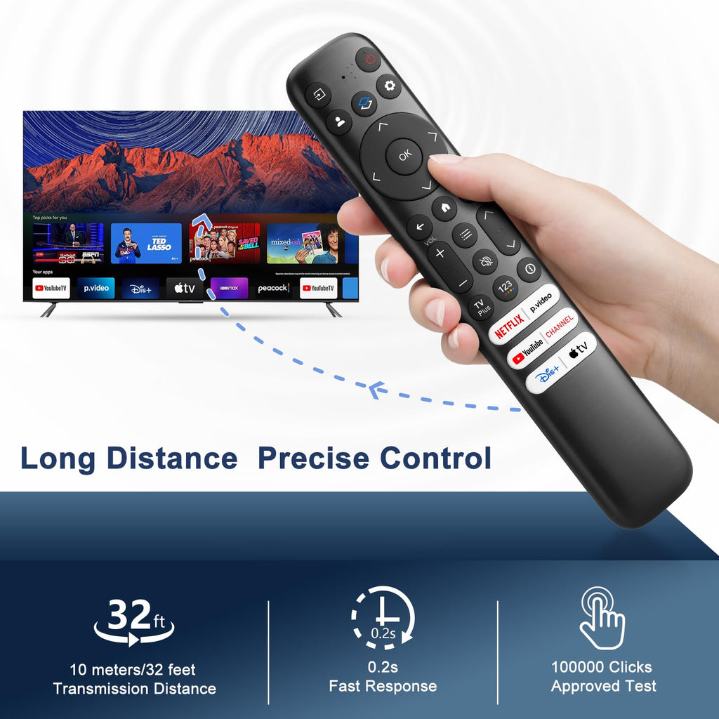 Only for TCL Google TV Remote Control Replacement, Responsive, No Setup