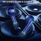 Wireless Earbuds, Bluetooth 5.4 Ear Buds, LED Power Display, 6D Bass Stereo