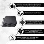 ComFy Mat Gym Flooring Mat, Foam Exercise Mats, Interlocking Puzzle EVA Floor Tiles, Non slip Rubber Cushion For Home Workout, Bonus Adhesives,24"X24"(60x60cm)