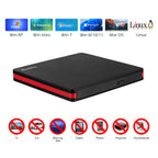 Rioddas External USB-C 3.0 CD/DVD Drive Burner +/-RW, Ultra-Slim Portable DVD Player Writer Reader for Windows 11/10/8 Linux, Laptop Desktop PC Mac iMac MacBook