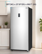 BLACK+DECKER 14 Cu. Ft. Convertible Freezer Refrigerator, Upright Freezer with Glass Shelves, ENERGY STAR rated, Frost Free, BUC1400XB, Black